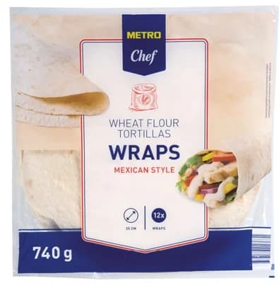 Metro Chef Tortillas Wraps Mexican style 25cm