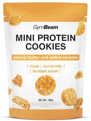 GymBeam Mini protein cookies arašídové máslo a slaný karamel