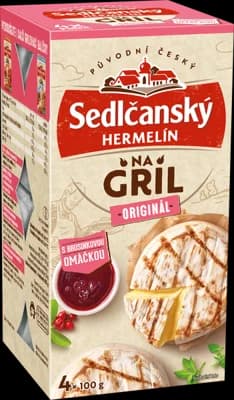 Sedlčanský Hermelín na gril originál s brusinkovou omáčkou (4x100g)