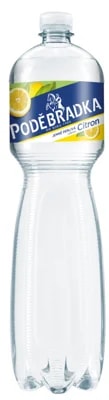Poděbradka jemně perlivá minerální voda citrónová