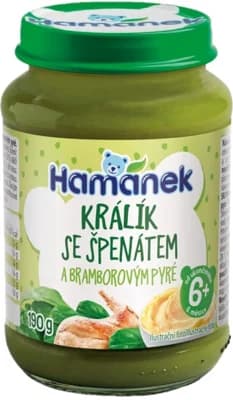 Hamánek Příkrm králík se špenátem a bramborem