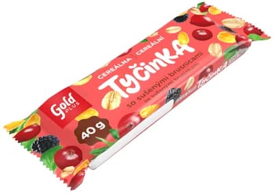 Gold plus Cereální tyčinka brusinka