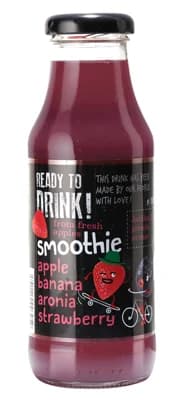 Ready to drink! Smoothie Jablko, banán, aronie, jahoda