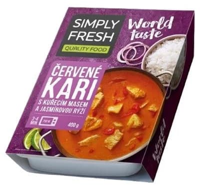 Simply Fresh Červené kari s kuřecím masem a jasmínovou rýží