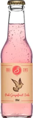Three Cents Pink Grapefruit soda sklo