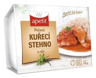 apetit Pečené kuřecí stehno s rýží