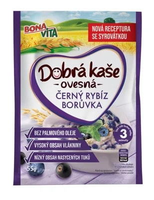 Bonavita Dobrá kaše ovesná borůvka a černý rybíz