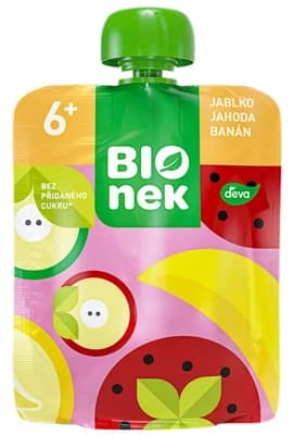 BIOnek BIO Ovocná kapsička jablko, jahoda a banán