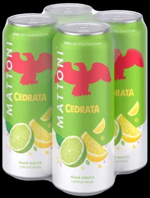Mattoni Cedrata/ Citrusy Ochucená minerální voda 4x500ml, plech
