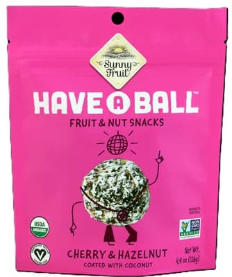 Sunny Fruit BIO Ovocné koule z datlí a višní s lískovými ořechy obalené v kokosu