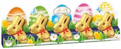 Lindt  Zlatý zajíček Mini, mléčná čokoláda 5x10g