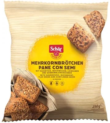 Schär Bezlepkové vícezrnné pečivo k dopečení