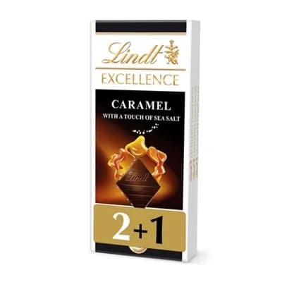 Lindt Excellence Caramel Sea Salt Čokoláda 3 x