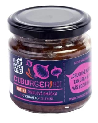 Beze zbytku Ciburger Hot cibulová omáčka