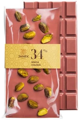 Čokoládovna Janek Ruby čokoláda s pistáciemi
