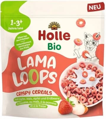 Holle BIO Lama Loops cereální musli jablko a jahoda