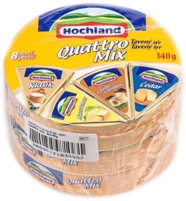 Hochland Quattro Mix sýr tavený 45% 3x140g