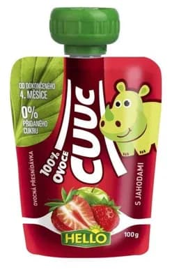 Hello Cuuc 100% ovocná kapsička s jahodami