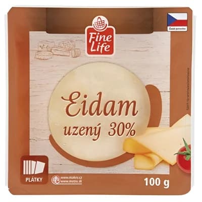 Fine Life Eidam uzený plátky 30%
