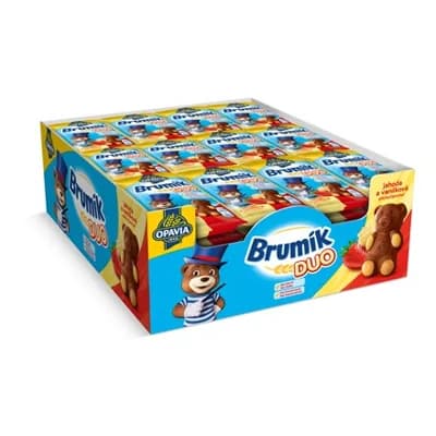 OPAVIA Brumík Duo vanilková příchuť a jahoda 48 x