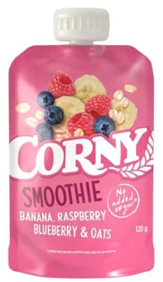 Corny Smoothie banán, malina, borůvka, ovesné vločky