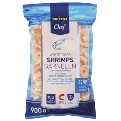 METRO Chef Krevety C VN loupané bez střívka 31/40 mraž.