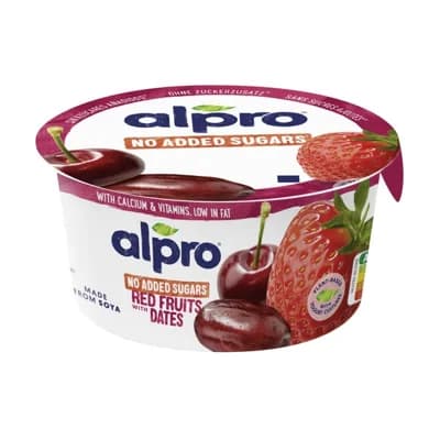 Alpro Sójový dezert třešně-jahody-datle bez přidaného cukru