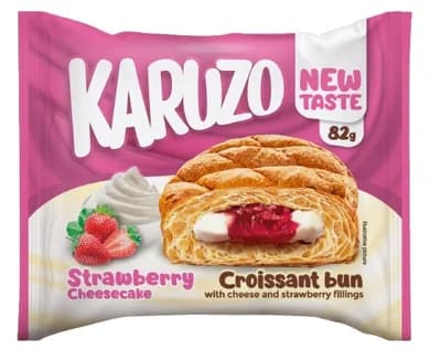 Karuzo Pita světlá s náplní cheesecake a jahoda