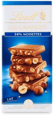 Lindt Les Grandes Milk Hazelnut čokoláda