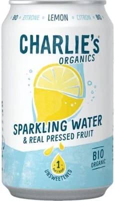 Charlie's Organics sycená pitná voda - citronová šťáva
