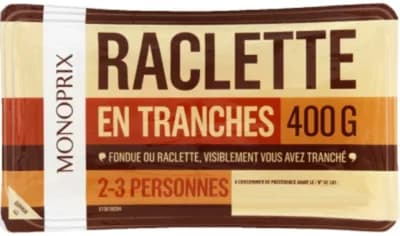 Monoprix Raclette sýr plátky