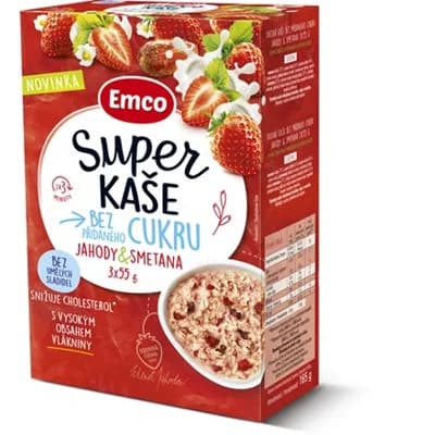 Emco Super Kaše smetana/ jahoda 3 x