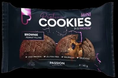 Passion Nutrition Plněné proteinové pečené cookies s čokoládou a arašídovou náplní
