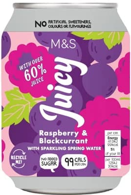 Marks & Spencer Perlivý nápoj jablko, černý rybíz a malina