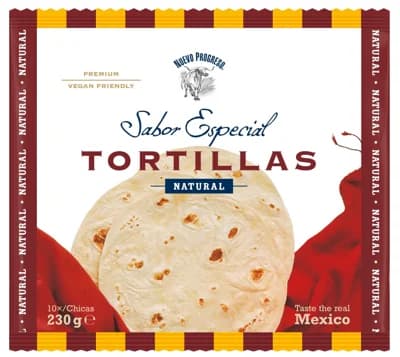 Nuevo Progreso Mexické pšeničné tortilly 16 cm,10 ks