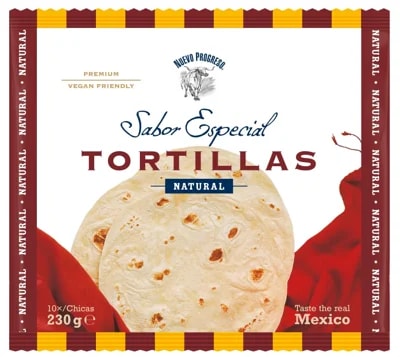 Nuevo Progreso Mexické pšeničné tortilly 16 cm,10 ks