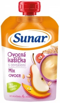 Sunar Kapsička ovocná kašička mix ovoce a ovesné vločky