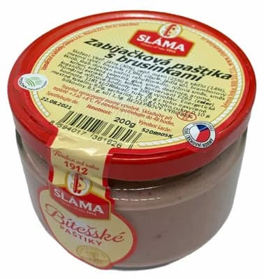 Sláma Zabijačková paštika s brusinkami