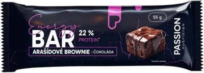 Passion Nutrition Protein Energy Bar - Arašídové brownie/ čokoláda