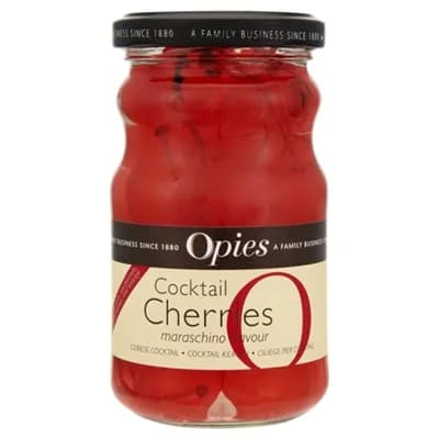 Opies Třešně koktejlové červené se stopkou 3 x