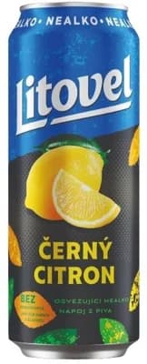Litovel Černý citrón nealkoholické pivo plech
