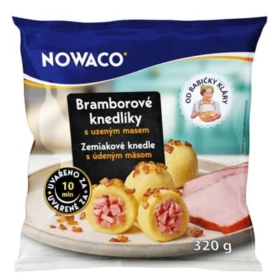Nowaco Bramborové knedlíky s uzeným masem Nowaco