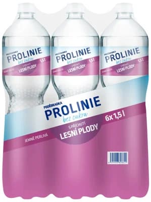 Poděbradka Prolinie Jemně perlivá lesní plody bez cukru 6×1,5 l