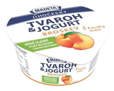 Madeta Jihočeský tvaroh&jogurt broskev