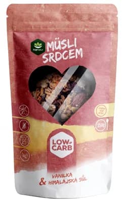 Topnatur Low Carb müsli srdcem pečené vanilka a himalájská sůl