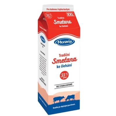 Moravia Smetana ke šlehání 33% chlaz.