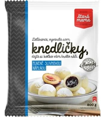 Stará mama Knedlíčky plněné náplní s kousky švestek
