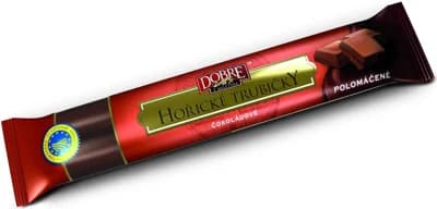 Dobré Hořické trubičky čokoládové polomáčené