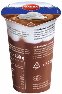 Omira BODENSEE Kakaový puding se šlehačkou