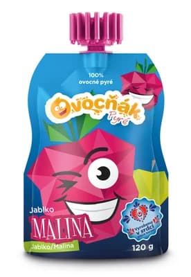 OVOCŇÁK pyré Jablko - malina